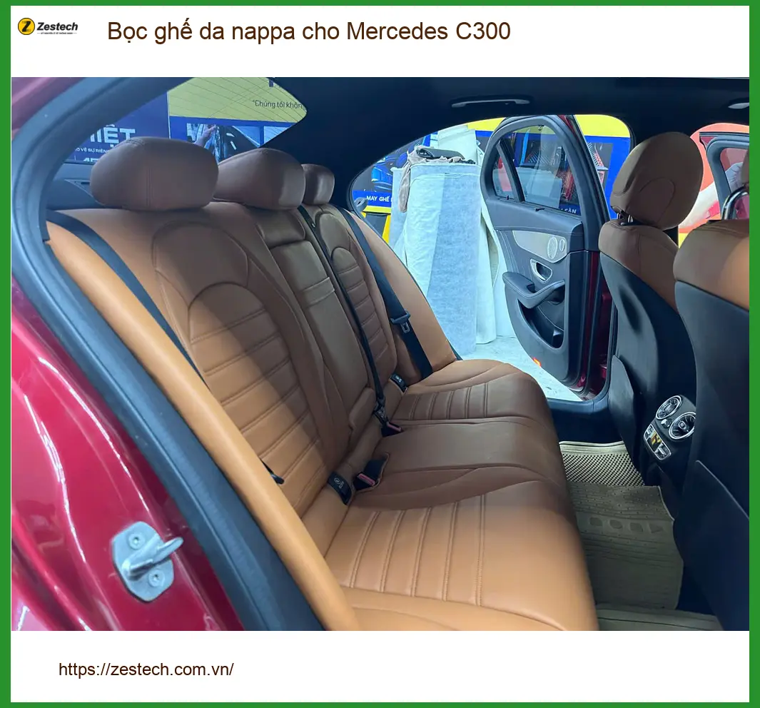 Chị Thảo bọc ghế da Nappa cho Mercedes C300 tại Quận 2 để nội thất sang trọng ảnh thực tế 3