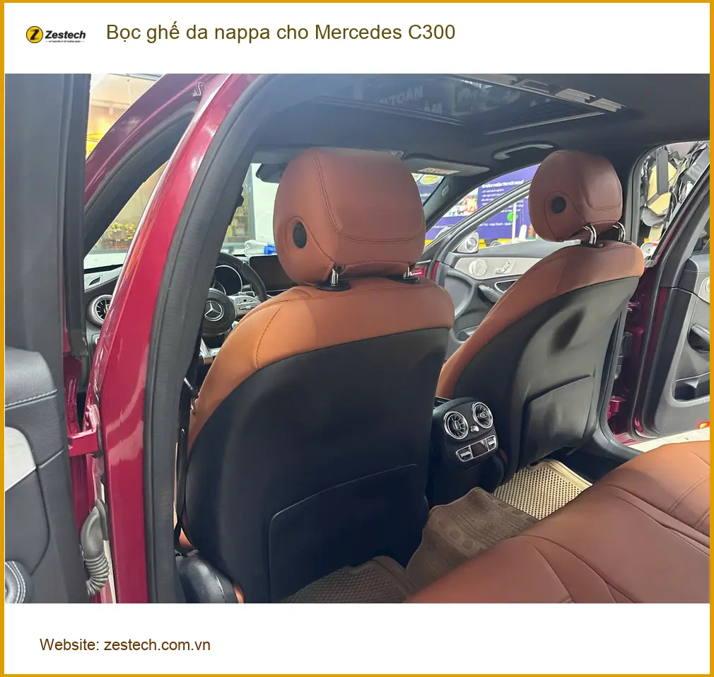 Anh Dũng bọc ghế da Nappa cho Mercedes C300 tại Quận Tân Phú ảnh thực tế 2