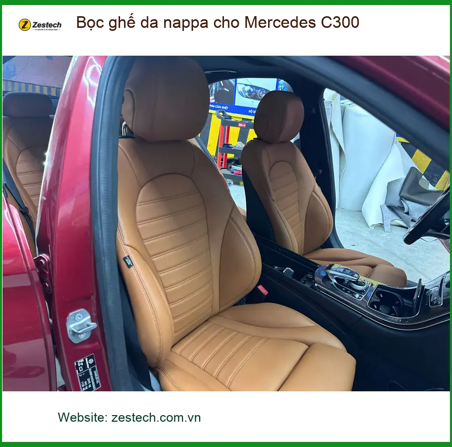 Anh Dũng bọc ghế da Nappa cho Mercedes C300 tại Quận Tân Phú ảnh thực tế 3