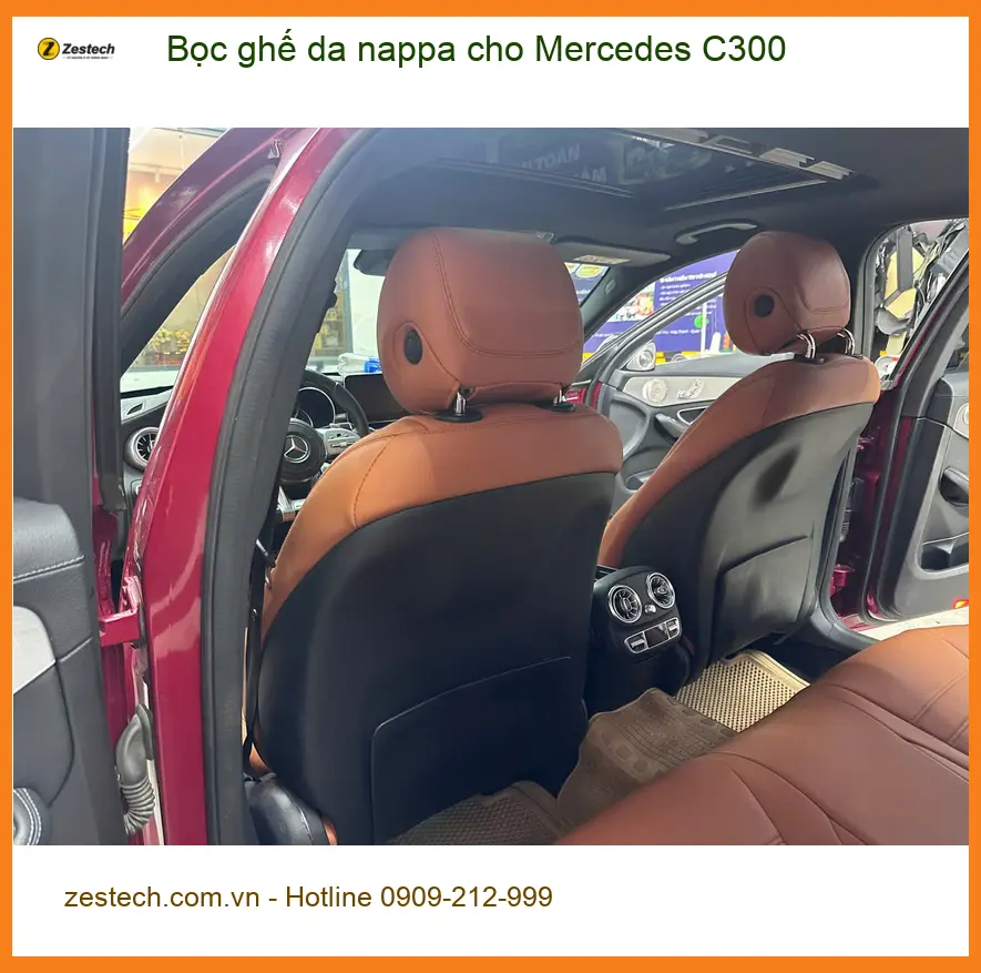 Anh Kiên bọc ghế da Nappa Mercedes C300 Quận 10 cho nội thất thêm đẳng cấp ảnh thực tế 3