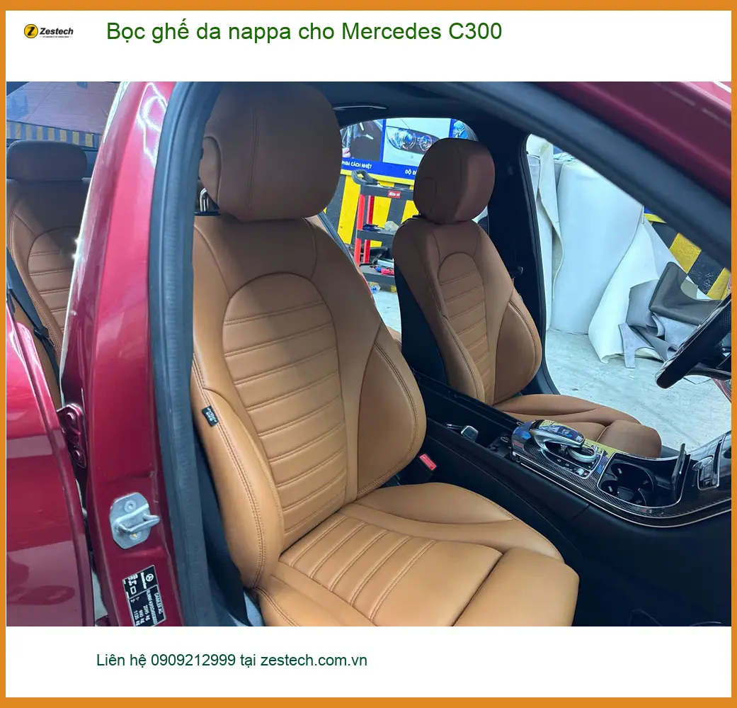 Anh Kiên bọc ghế da Nappa Mercedes C300 Quận 10 cho nội thất thêm đẳng cấp ảnh thực tế 4