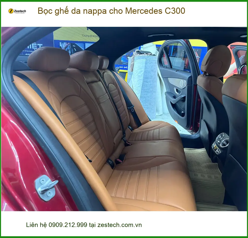 Anh Kiên bọc ghế da Nappa Mercedes C300 Quận 10 cho nội thất thêm đẳng cấp ảnh thực tế 5