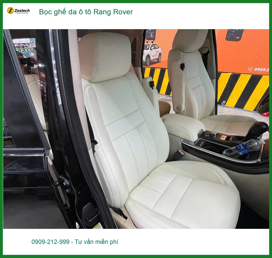 Anh Kiên bọc ghế da ô tô Range Rover tại Quận 12 để làm mới nội thất sang trọng