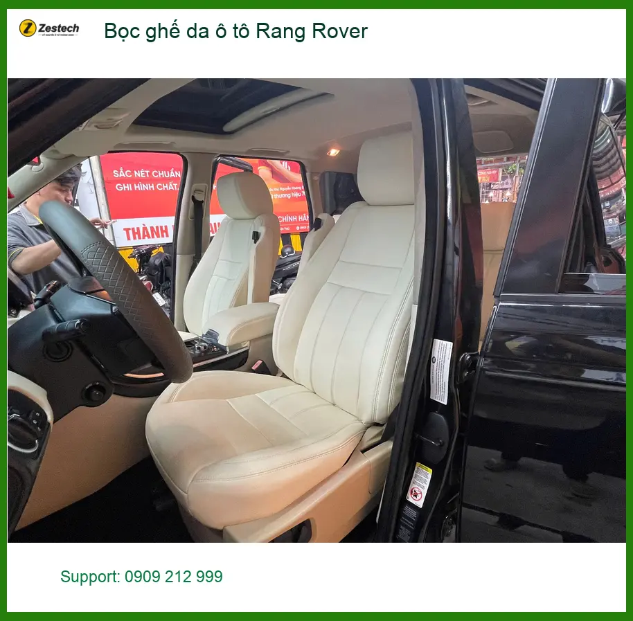 Anh Kiên bọc ghế da ô tô Range Rover tại Quận 12 để làm mới nội thất sang trọng ảnh thực tế 3