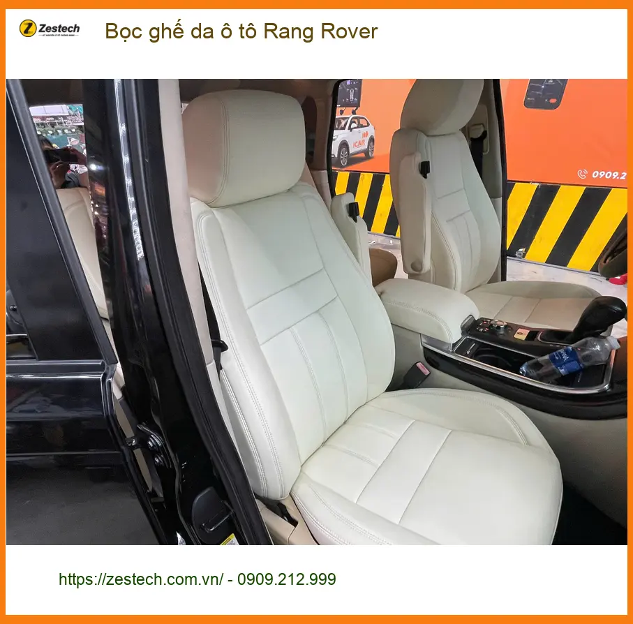 Anh Kiên bọc ghế da ô tô Range Rover tại Quận 12 để làm mới nội thất sang trọng ảnh thực tế 4