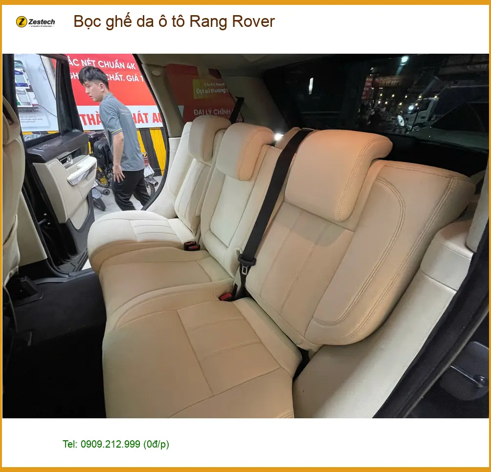 Anh Phước bọc ghế da Rang Rover Evoque tại Bình Chánh để nâng tầm không gian xe