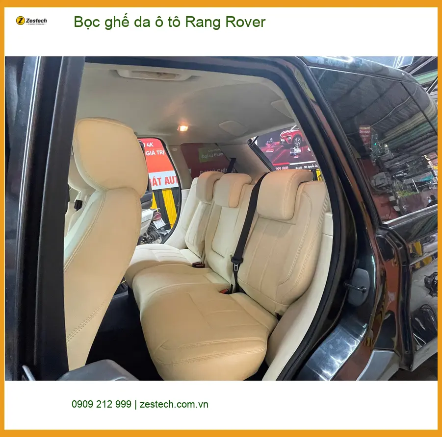 Cô Thảo bọc ghế da Range Rover tại Quận 9 cho nội thất sang trọng