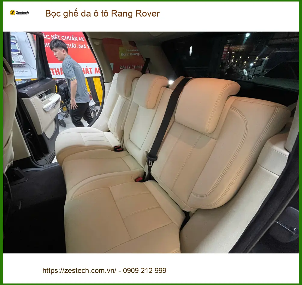 Cô Thảo bọc ghế da Range Rover tại Quận 9 cho nội thất sang trọng ảnh thực tế 5