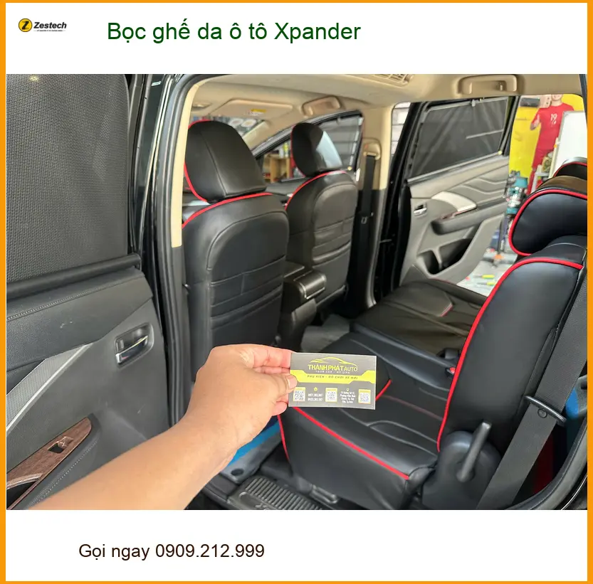 Anh Minh bọc ghế da ô tô Xpander tại Quận 6 vì ghế cũ đã xuống cấp ảnh thực tế 2