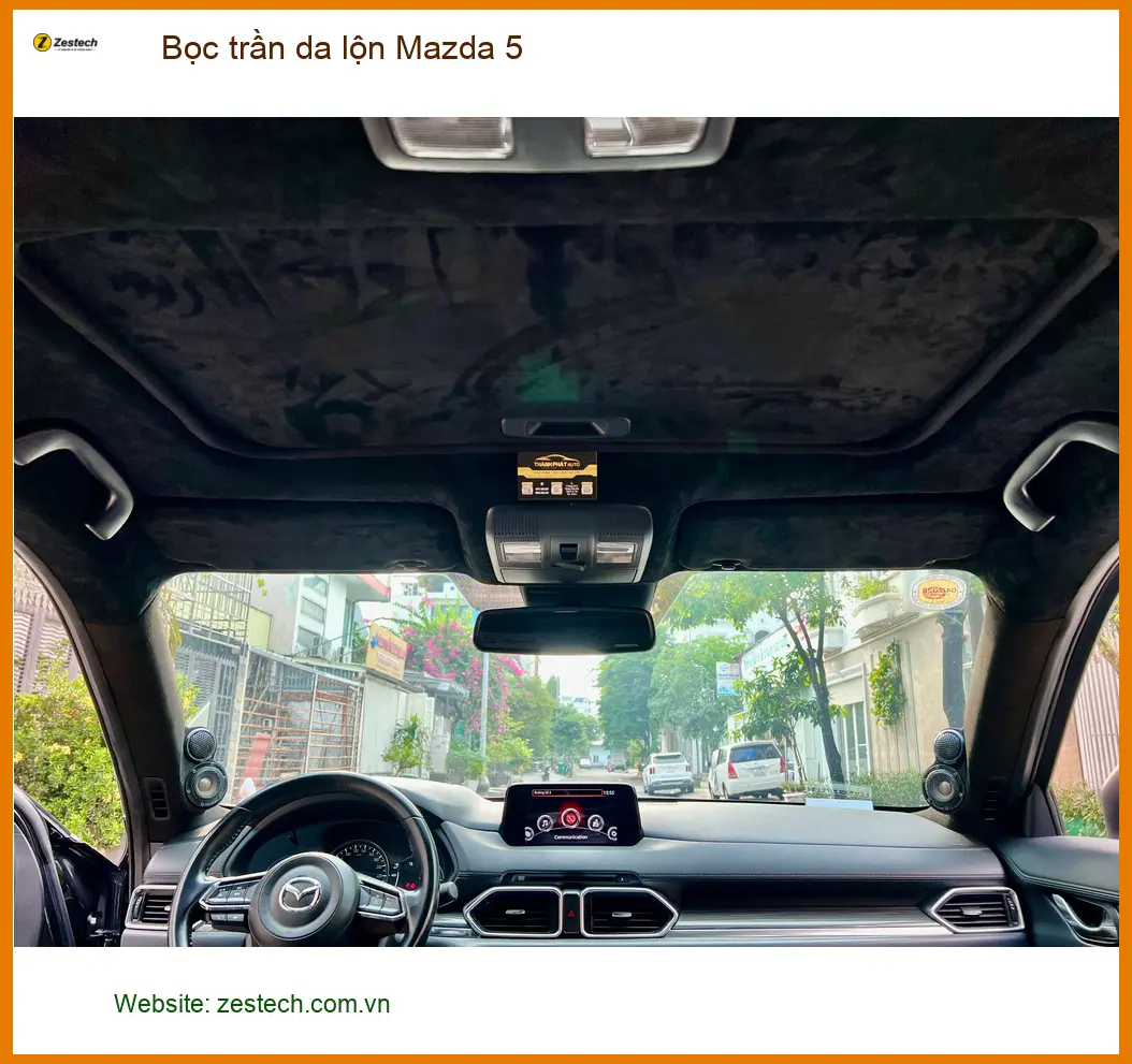 Anh Dũng bọc trần da lộn Mazda 5 tại Quận 7 để nội thất xe thêm phần đẳng cấp ảnh thực tế 4