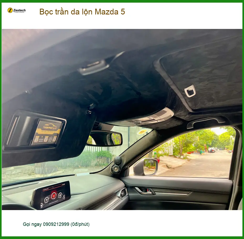 Anh Thắng bọc trần da lộn Mazda 5 tại Cần Giờ để nâng tầm không gian xe ảnh thực tế 2