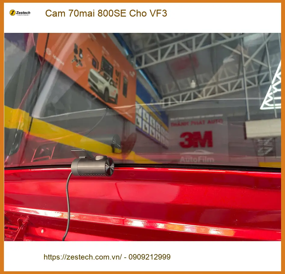 Anh Minh lắp Cam 70mai 800SE cho VinFast VF3 tại Quận 12 để ghi hình hành trình rõ nét ảnh thực tế 2