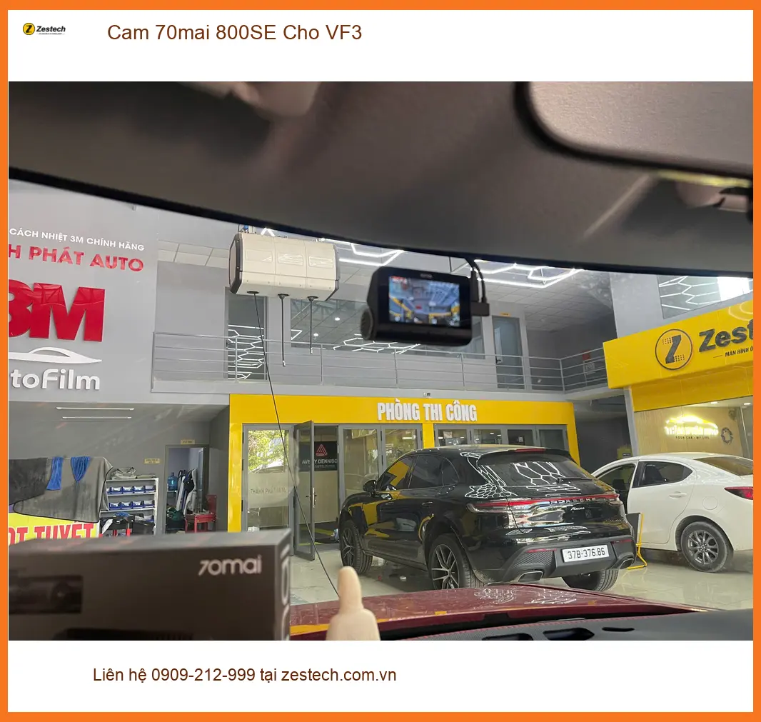 Chị Lan Anh lắp Cam 70mai 800SE cho VinFast VF3 tại Quận Thủ Đức để ghi lại mọi hành trình ảnh thực tế 3