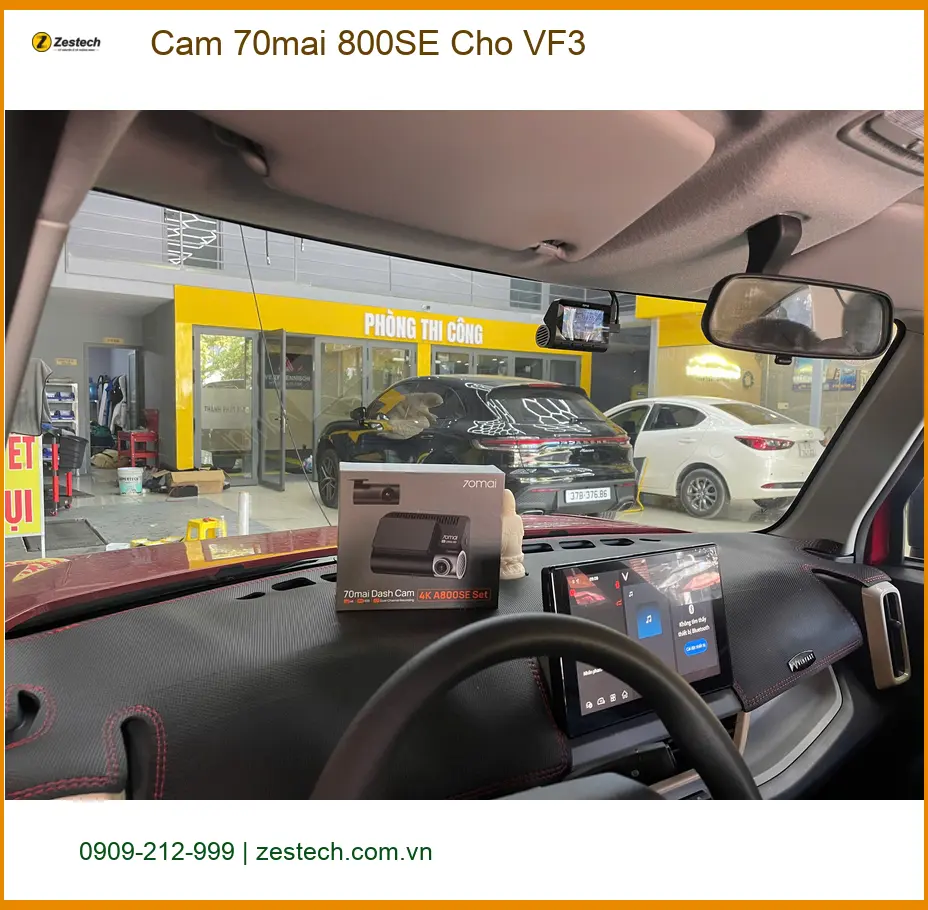 Anh Minh lắp Cam 70mai 800SE cho VinFast VF3 tại Quận 12 để ghi hình hành trình rõ nét ảnh thực tế 3