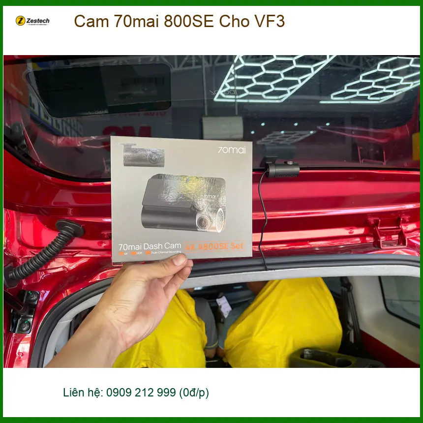 Anh Minh lắp Cam 70mai 800SE cho VinFast VF3 tại Quận 12 để ghi hình hành trình rõ nét ảnh thực tế 5