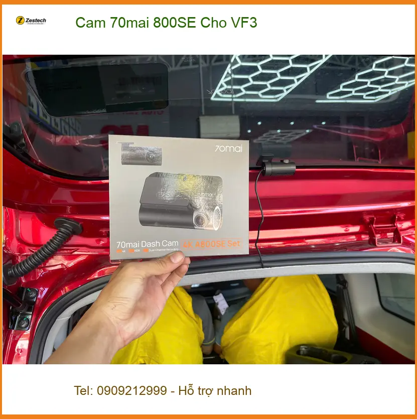 Chị Lan Anh lắp Cam 70mai 800SE cho VinFast VF3 tại Quận Thủ Đức để ghi lại mọi hành trình ảnh thực tế 5