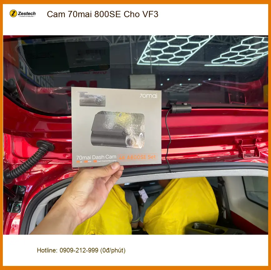 Anh Khang lắp Camera 70mai 800SE cho VinFast VF3 tại Quận 1 để an tâm di chuyển ảnh thực tế 2