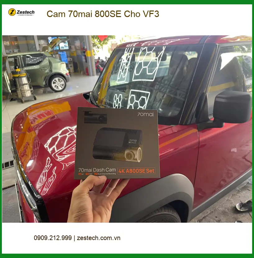 Chị Thảo Nguyên lắp camera 70mai 800SE cho VinFast VF3 tại Quận 6 ảnh thực tế 2