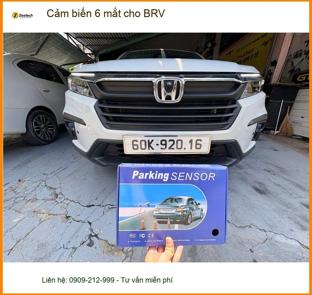 Anh Cường lắp cảm biến 6 mắt cho Honda BRV tại Quận 7 tránh va quẹt khi lùi ảnh thực tế 3