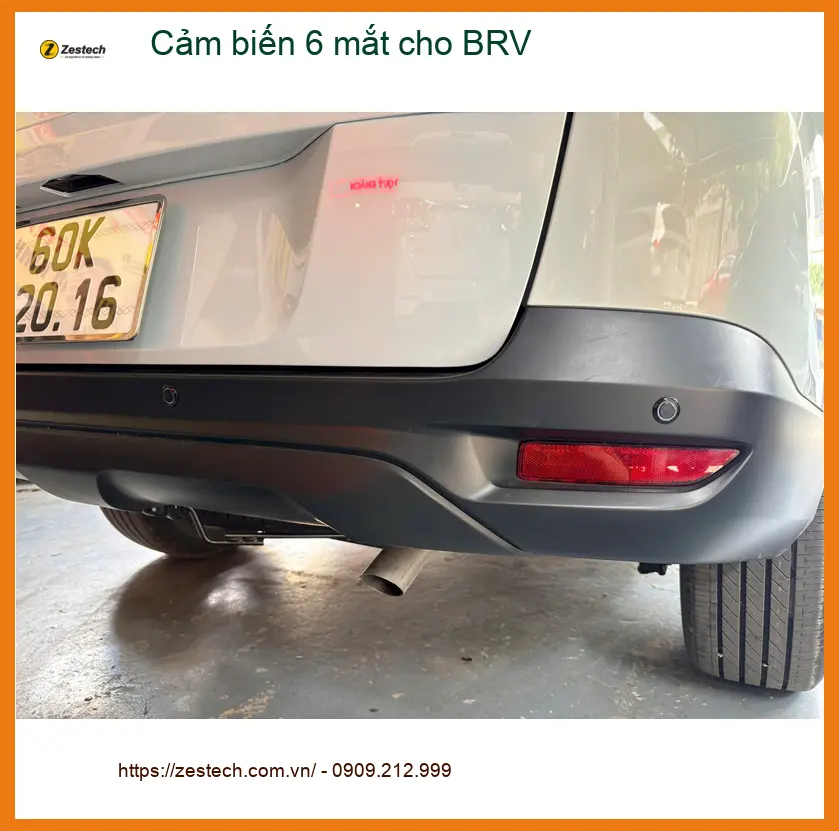 Anh Cường lắp cảm biến 6 mắt cho Honda BRV tại Quận 7 tránh va quẹt khi lùi ảnh thực tế 4