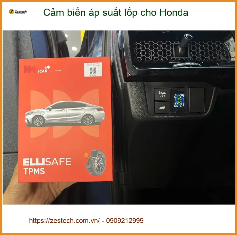 Chú An lắp cảm biến áp suất lốp Honda HR-V tại Hóc Môn để theo dõi lốp an toàn ảnh thực tế 4