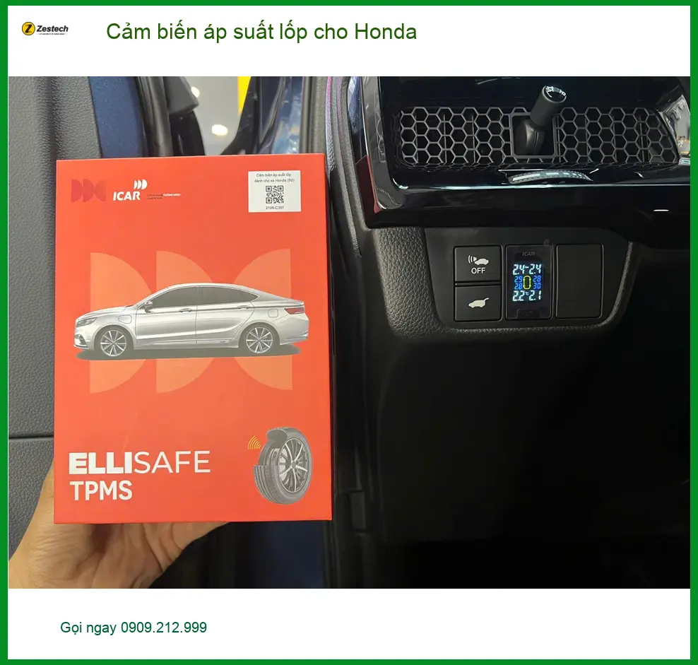 Chú Phi lắp Cảm biến áp suất lốp cho Honda CRV tại Quận 3 an tâm lái xe ảnh thực tế 4