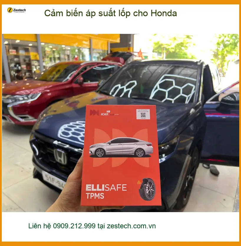 Chú Minh Khôi lắp cảm biến áp suất lốp Honda CRV Quận 8 lái xe an toàn. ảnh thực tế 5