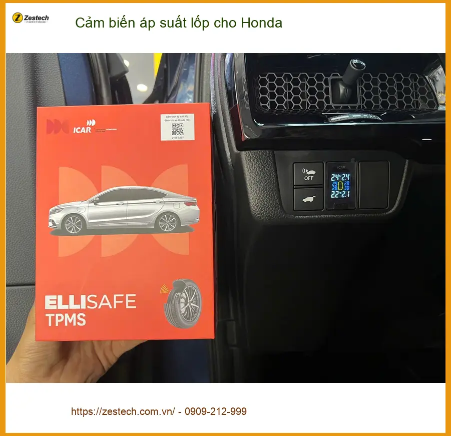 Anh Trọng lắp cảm biến áp suất lốp cho Honda CRV tại Quận Tân Phú đảm bảo an toàn