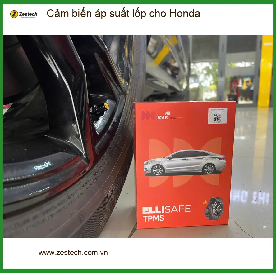 Chú Minh lắp cảm biến áp suất lốp cho Honda CRV tại Cần Giờ để an tâm lái xe đường dài ảnh thực tế 4