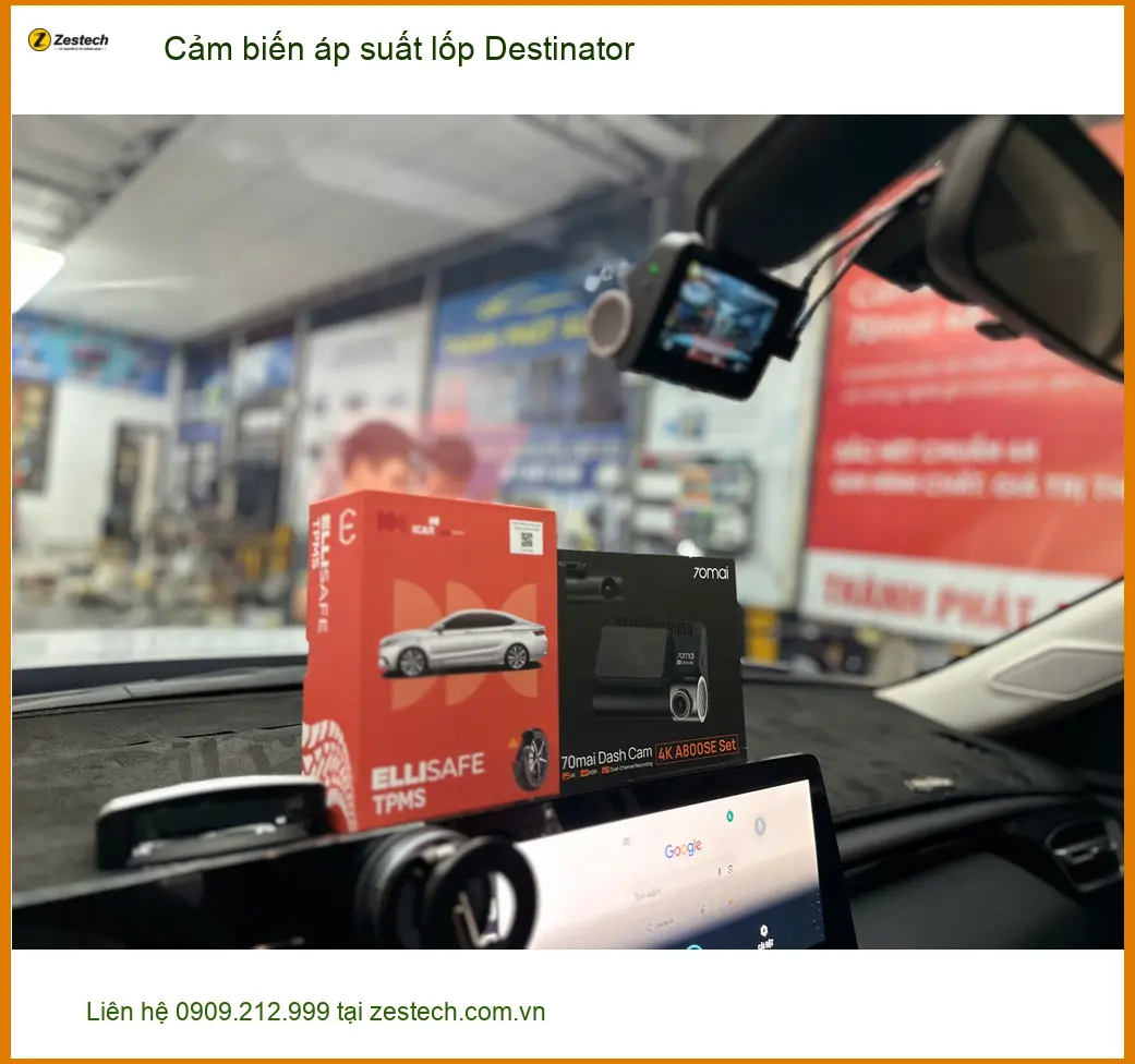 Anh Lâm lắp cảm biến áp suất lốp Destinator cho Hyundai Tucson tại Quận 2 để lái xe an toàn. ảnh thực tế 2
