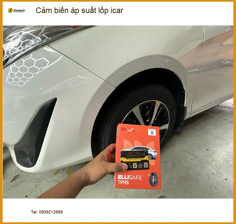 Anh Lâm lắp cảm biến áp suất lốp Icar cho Honda CRV tại Hóc Môn để an tâm lái xe đường dài ảnh thực tế 3