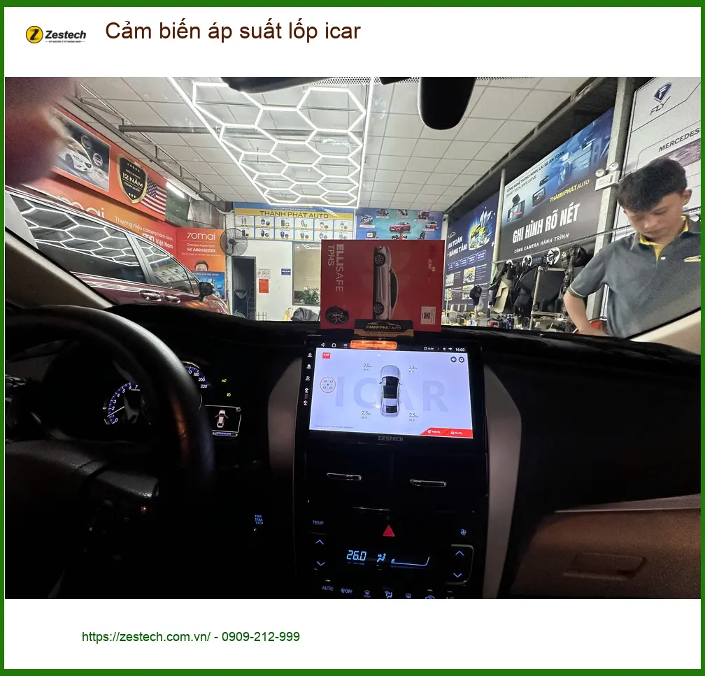 Anh Minh lắp cảm biến áp suất lốp iCar cho Mazda CX-5 Quận Bình Tân ảnh thực tế 4