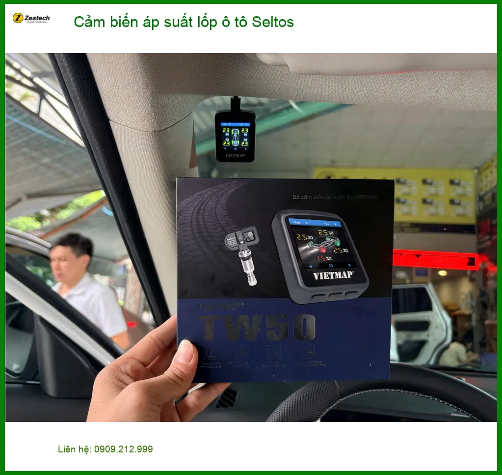Anh Tú lắp cảm biến áp suất lốp Kia Seltos ở Thủ Đức để lái xe an toàn hơn ảnh thực tế 4