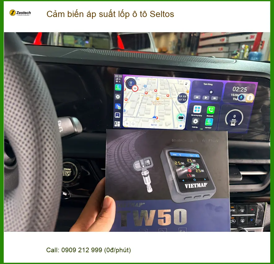 Anh Quốc lắp cảm biến áp suất lốp Seltos tại Bình Chánh tránh rủi ro khi di chuyển ảnh thực tế 2