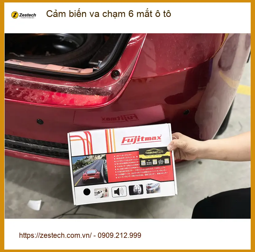 Anh Minh lắp cảm biến va chạm 6 mắt ô tô Toyota Vios tại Quận 12 đỗ xe dễ hơn ảnh thực tế 2