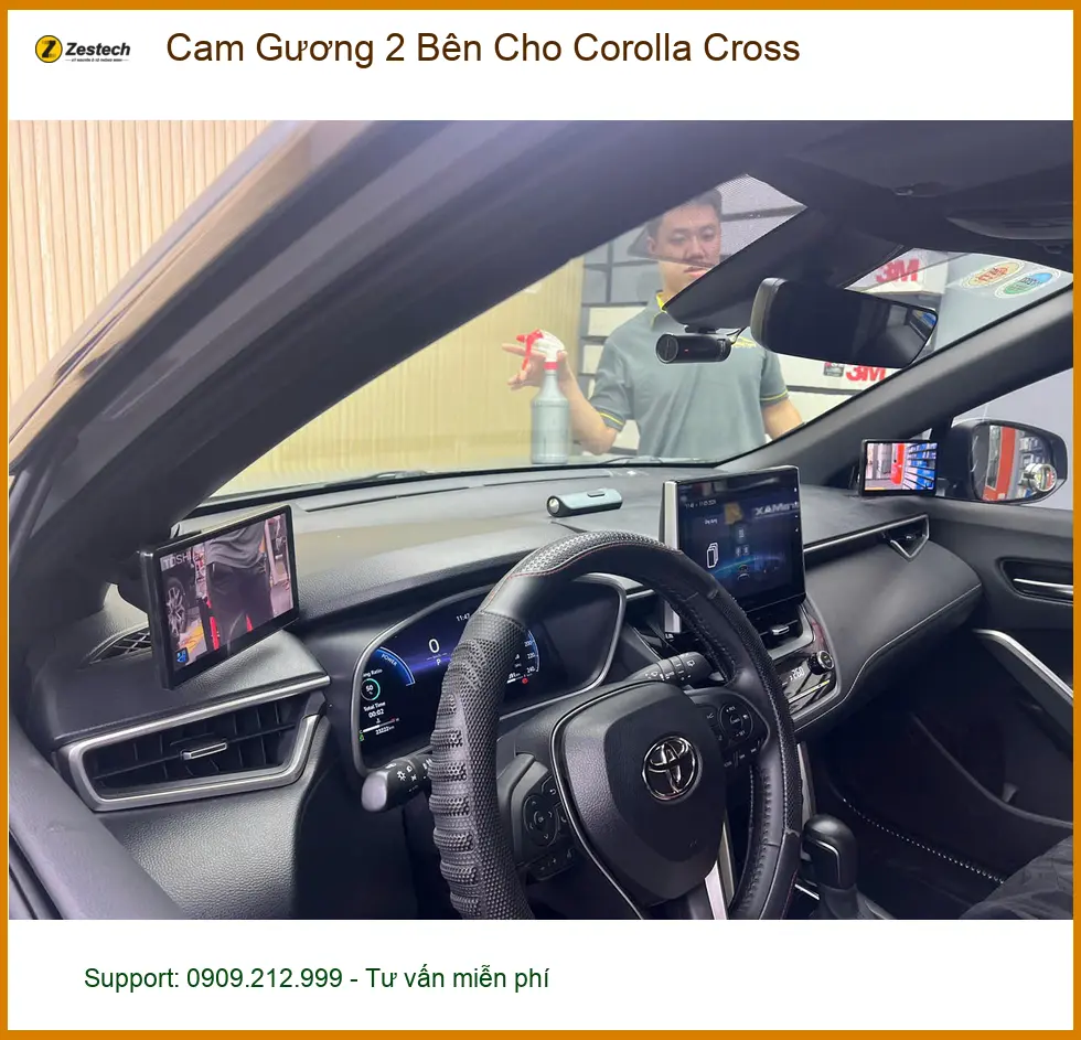 Anh Sơn lắp cam gương 2 bên Corolla Cross Quận Phú Nhuận cho tầm nhìn tối ưu