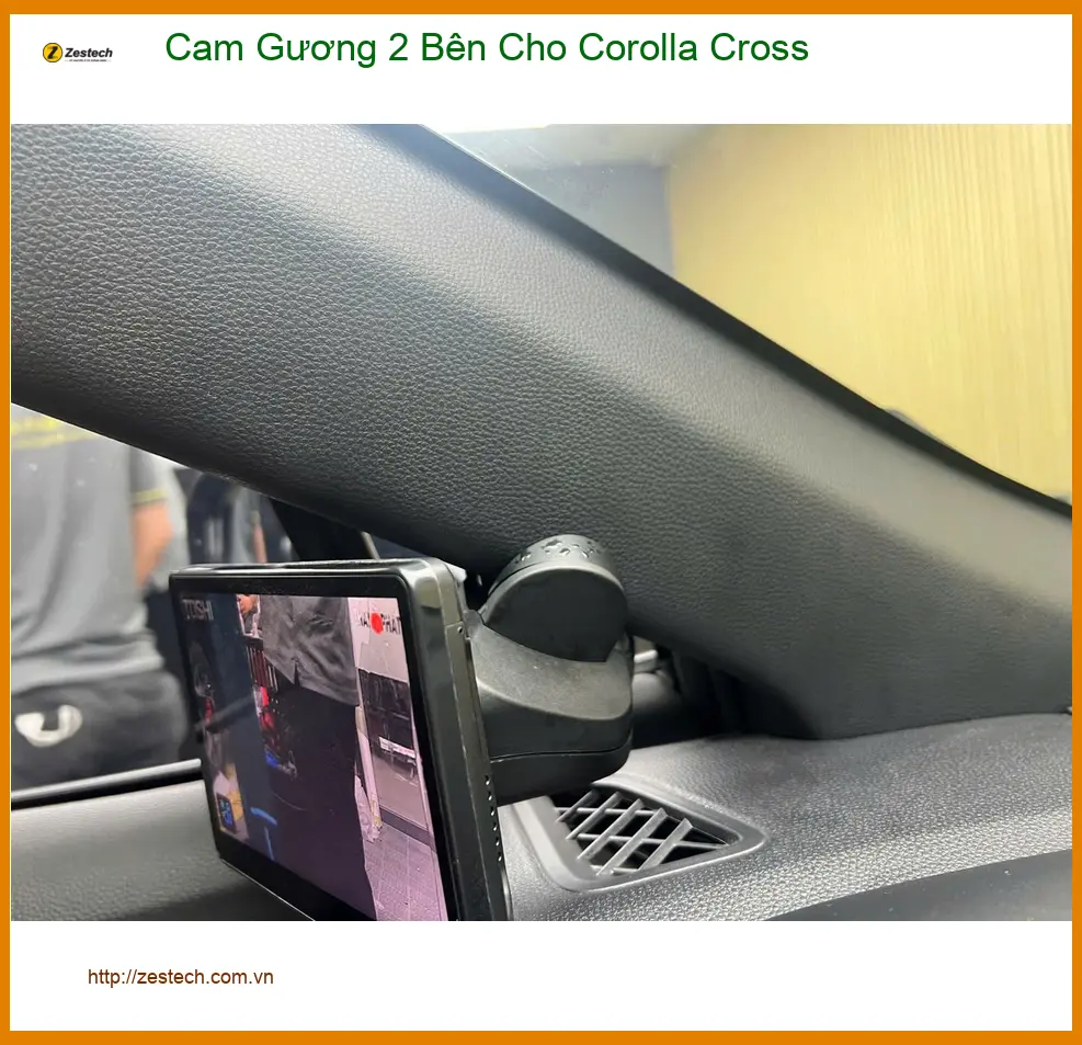 Cô Hà lắp cam gương 2 bên cho Corolla Cross tại Hóc Môn vì hay đi đường đông ảnh thực tế 2