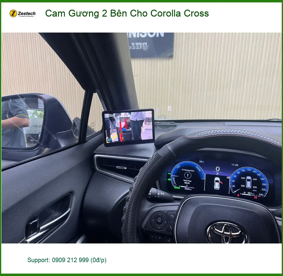 Anh Sơn lắp cam gương 2 bên Corolla Cross Quận Phú Nhuận cho tầm nhìn tối ưu ảnh thực tế 3