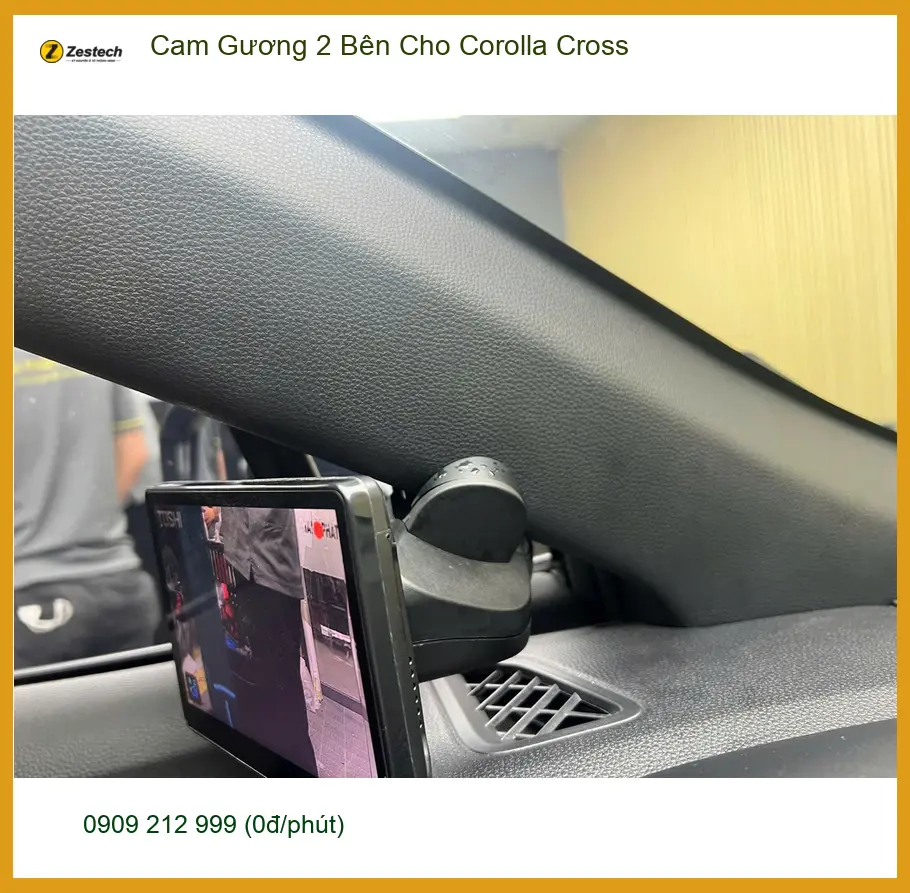 Anh Đạt Corolla Cross lắp cam gương 2 bên tại Quận 12 tránh điểm mù ảnh thực tế 2