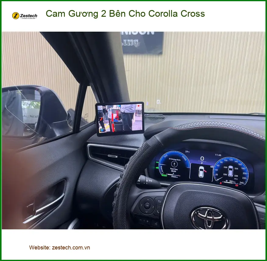 Anh Đạt Corolla Cross lắp cam gương 2 bên tại Quận 12 tránh điểm mù ảnh thực tế 4