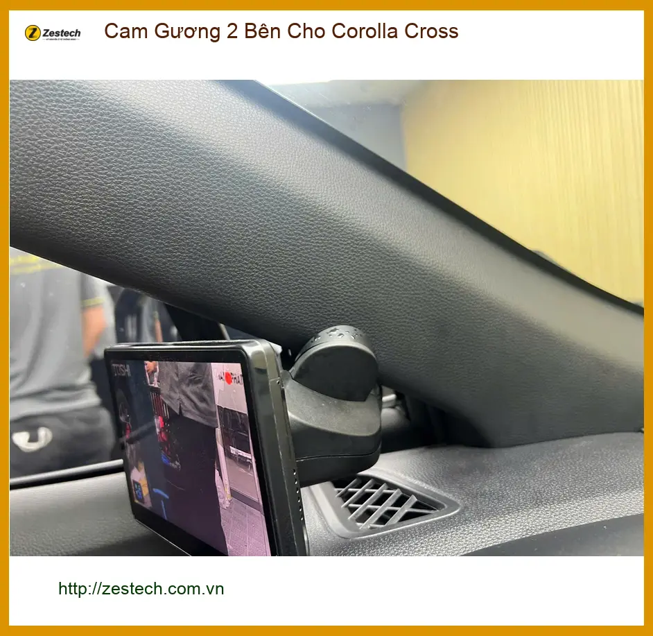 Anh Kình lắp cam gương 2 bên Corolla Cross tại Tân Phú, an toàn hơn