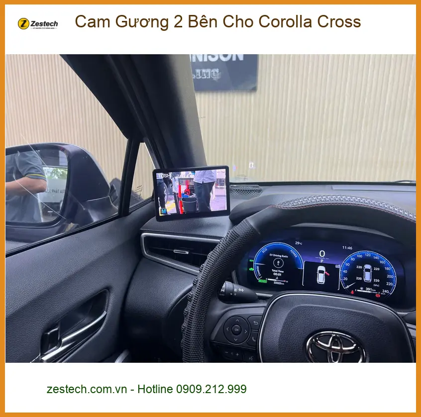 Anh Kình lắp cam gương 2 bên Corolla Cross tại Tân Phú, an toàn hơn ảnh thực tế 2
