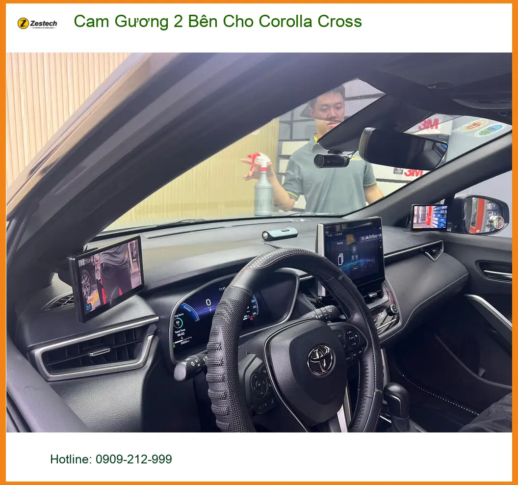 Anh Kình lắp cam gương 2 bên Corolla Cross tại Tân Phú, an toàn hơn ảnh thực tế 3
