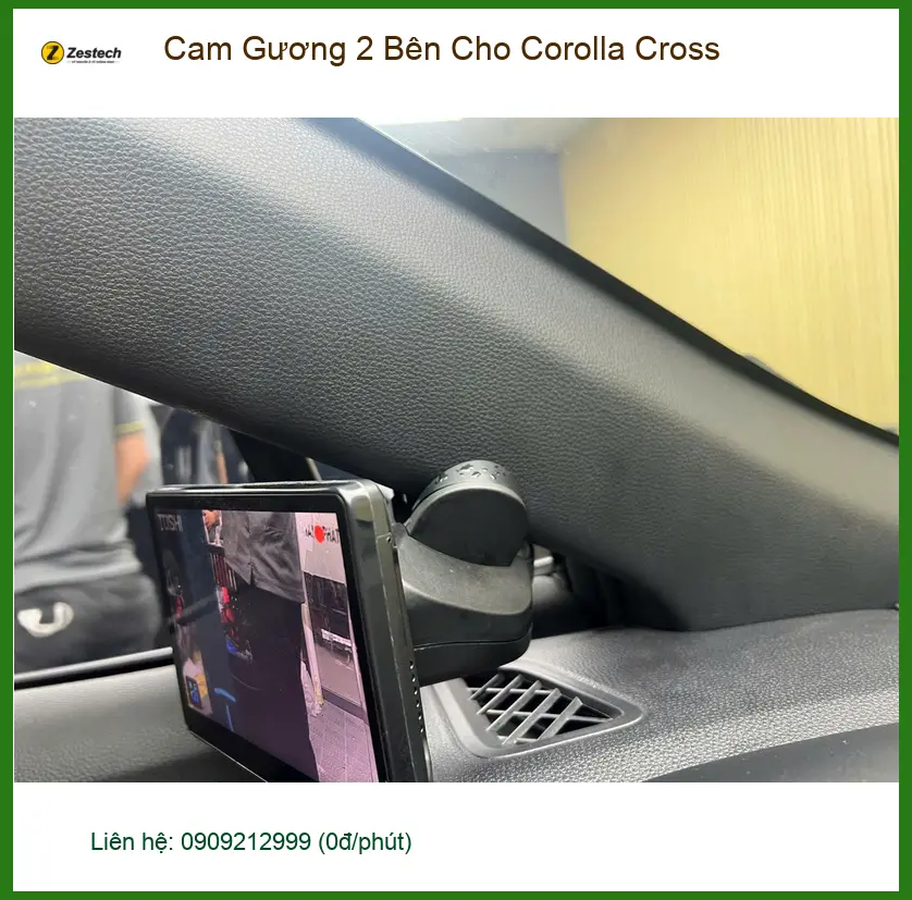 Chị Thảo lắp Cam Gương 2 Bên Corolla Cross tại Bình Tân để lùi xe dễ dàng. ảnh thực tế 2