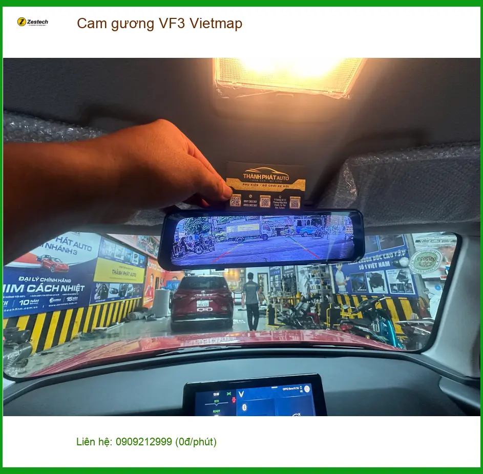 Anh Tùng lắp cam gương Vietmap cho VinFast VF3 tại Quận Thủ Đức để an tâm lái xe ảnh thực tế 4