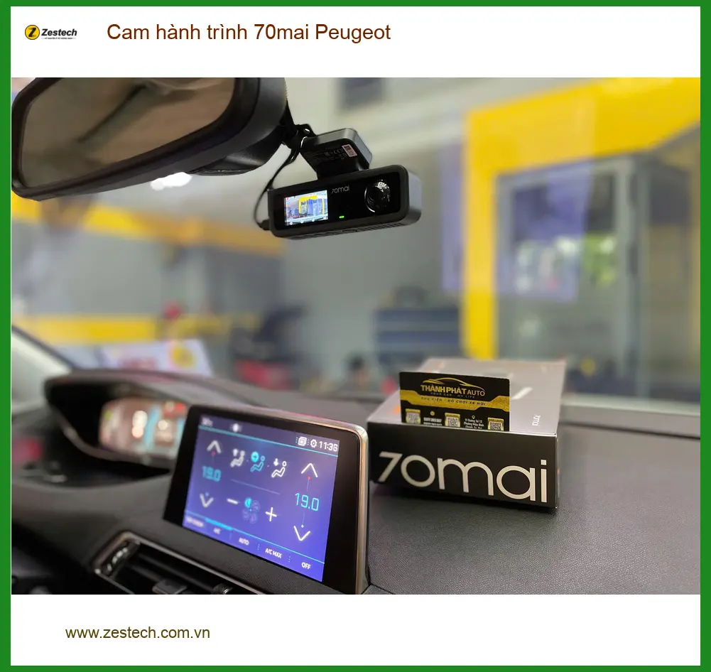 Chị Diễm lắp Cam hành trình 70mai Peugeot cho Peugeot 3008 tại Gò Vấp