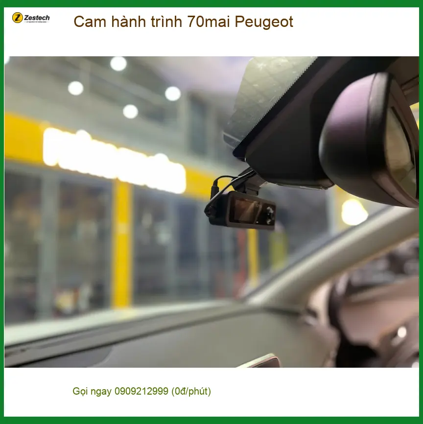 Anh Khang lắp Cam hành trình 70mai Peugeot 3008 tại Cần Giờ