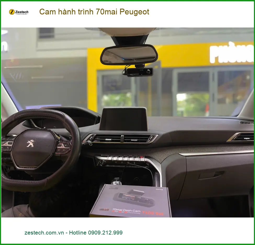 Chị Diễm lắp Cam hành trình 70mai Peugeot cho Peugeot 3008 tại Gò Vấp ảnh thực tế 2