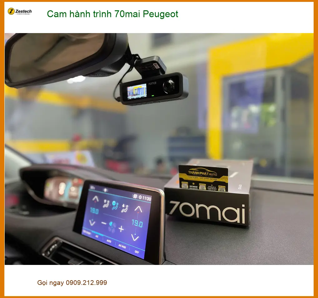 Anh Khang lắp Cam hành trình 70mai Peugeot 3008 tại Cần Giờ ảnh thực tế 2