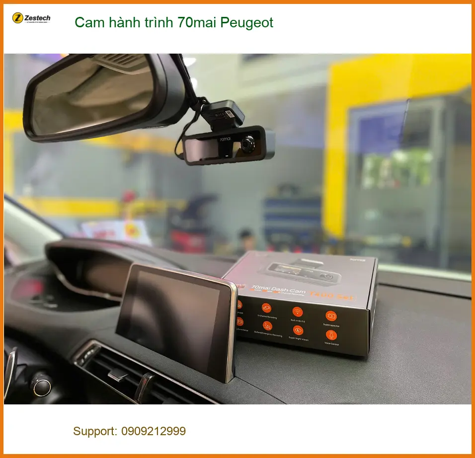 Anh Khang lắp Cam hành trình 70mai Peugeot 3008 tại Cần Giờ ảnh thực tế 4